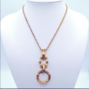 Vintage Taylor Ltd. (Ann Taylor) Goldtone Necklace Bamboo Approx. 19.5”